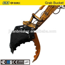 doosan kobelco SK200 bucket grapple, hydraulic Clamp grab, excavator grapple bucket